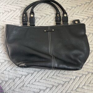 Kate Spade Black Leather Tote Bag